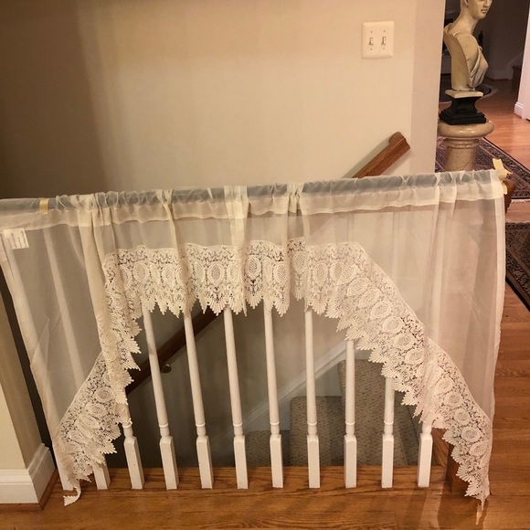 Sheers Curtains cotton Lace brand new 8 pieces - Picture 2 of 12